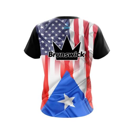Brunswick USA Puerto Rico Flag CoolWick Bowling Jersey - Image 2