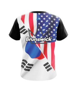Alternative view of Brunswick USA South Korea Flag CoolWick Bowling Jersey