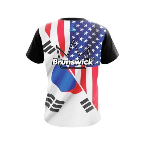 Brunswick USA South Korea Flag CoolWick Bowling Jersey - Image 2