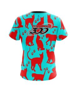 Alternative view of Columbia 300 Aqua Red Cat CoolWick Bowling Jersey
