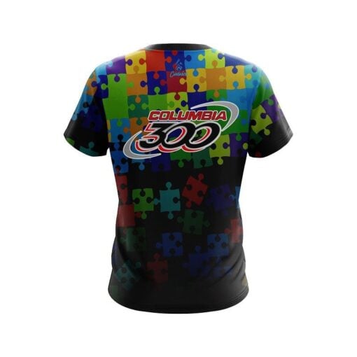 Columbia 300 Autism Awareness Be Kind CoolWick Bowling Jersey - Image 2