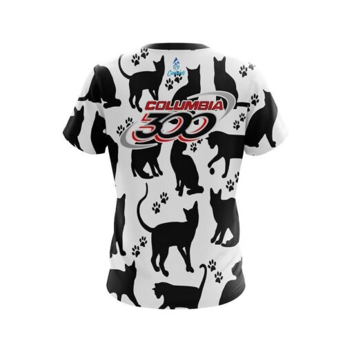 Columbia 300 Black Cat CoolWick Bowling Jersey - Image 2