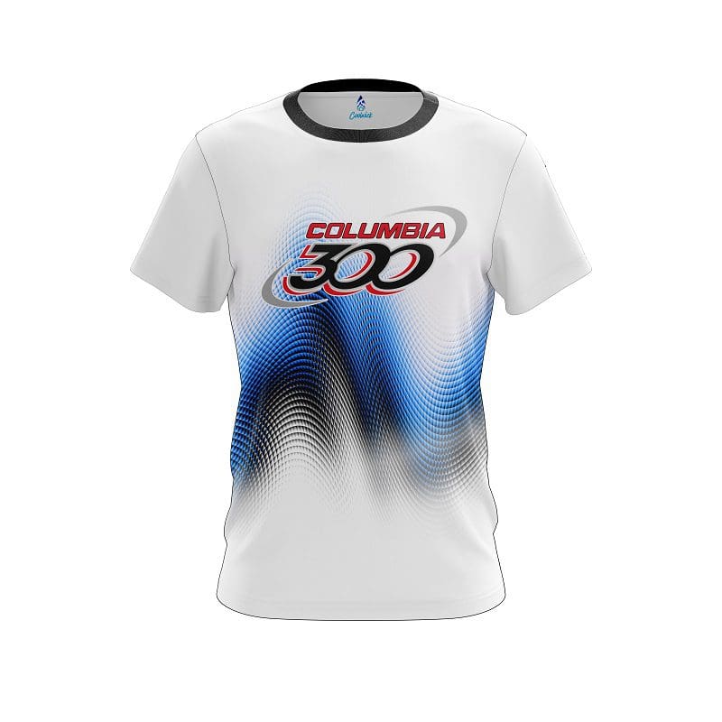 Columbia 300 Blue Print CoolWick Bowling Jersey