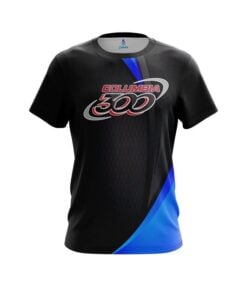 Columbia 300 Carbon Blue Swirl CoolWick Bowling Jersey
