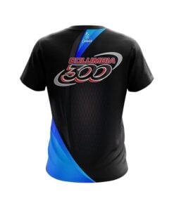 Alternative view of Columbia 300 Carbon Blue Swirl CoolWick Bowling Jersey
