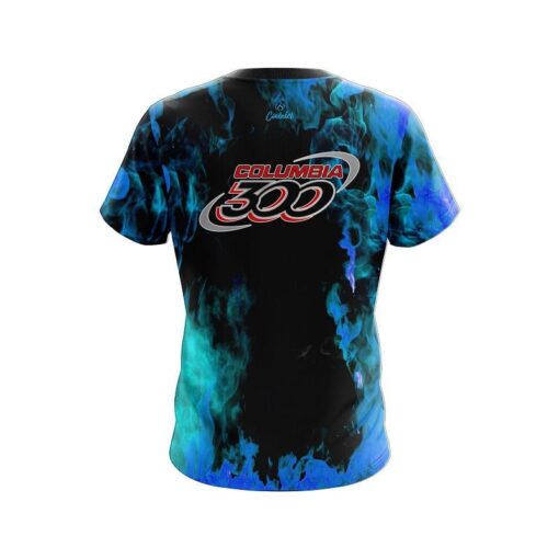 Columbia 300 Blue Flame CoolWick Bowling Jersey - Image 2