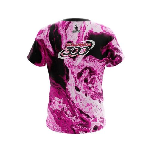 Columbia 300 Marble Pink CoolWick Bowling Jersey - Image 2