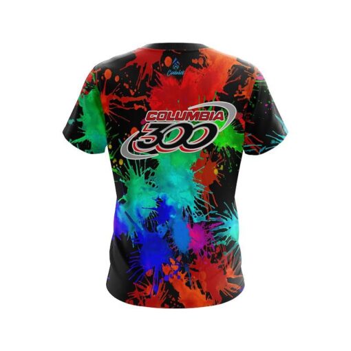Columbia 300 Paint Splatter CoolWick Bowling Jersey - Image 2