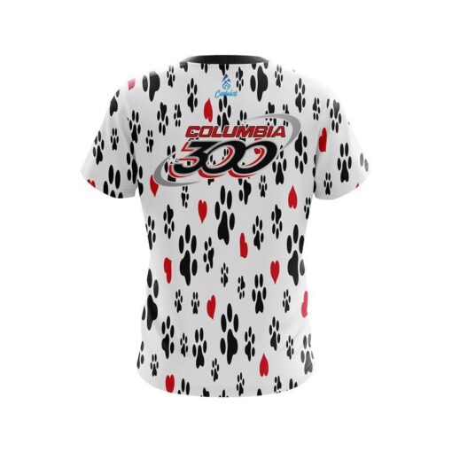 Columbia 300 Puppy Love White CoolWick Bowling Jersey - Image 2