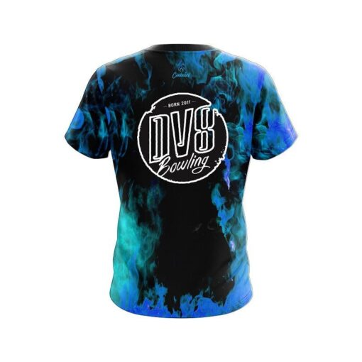 DV8 Blue Flame CoolWick Bowling Jersey - Image 2