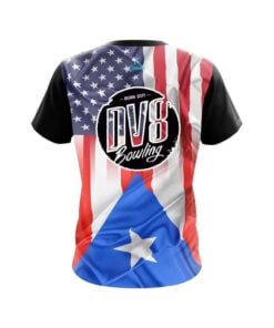 Alternative view of DV8 USA Puerto Rico Flag CoolWick Bowling Jersey