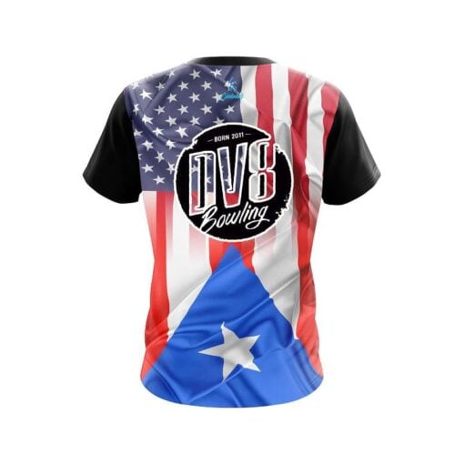 DV8 USA Puerto Rico Flag CoolWick Bowling Jersey - Image 2