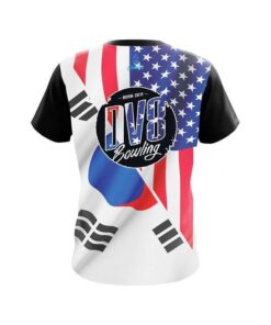 Alternative view of DV8 USA South Korea Flag CoolWick Bowling Jersey