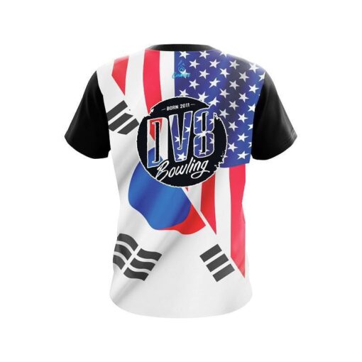 DV8 USA South Korea Flag CoolWick Bowling Jersey - Image 2