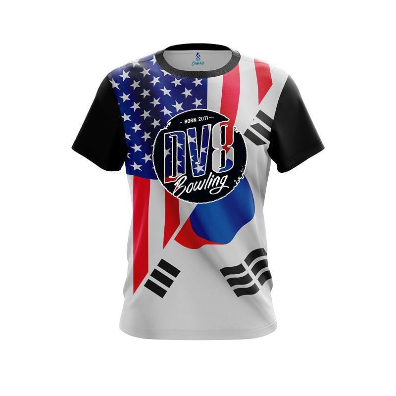 DV8 USA South Korea Flag CoolWick Bowling Jersey