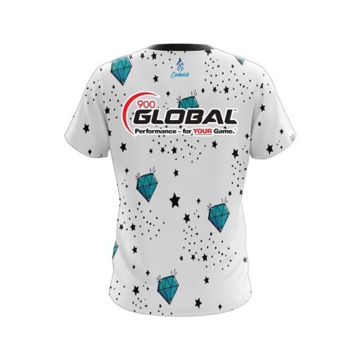 900 Global Diamond White CoolWick Bowling Jersey - Image 2