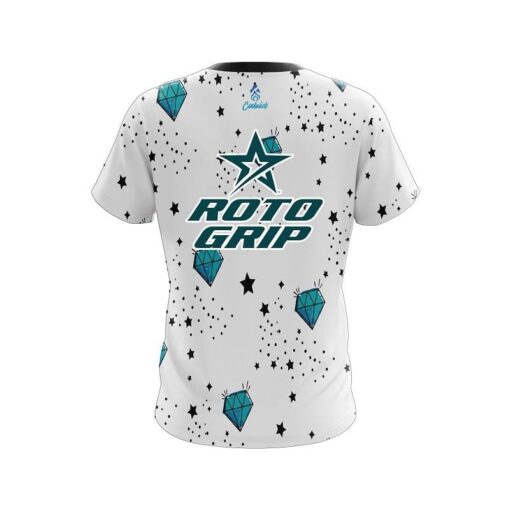 Roto Grip Diamond White CoolWick Bowling Jersey - Image 2