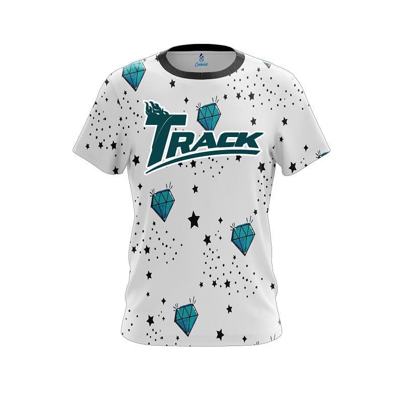Track Diamond White CoolWick Bowling Jersey