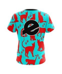 Alternative view of Ebonite Aqua Red Cat CoolWick Bowling Jersey