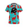 Ebonite Aqua Red Cat CoolWick Bowling Jersey