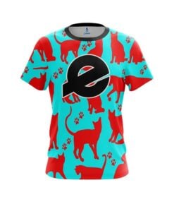 Ebonite Aqua Red Cat CoolWick Bowling Jersey
