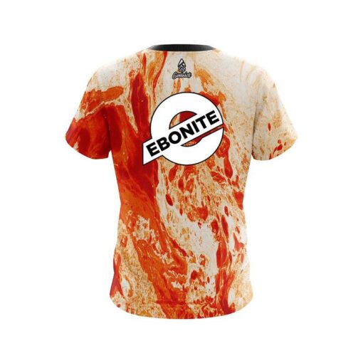 Ebonite Marble Orange CoolWick Bowling Jersey - Image 2