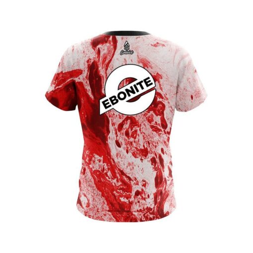 Ebonite Marble Red CoolWick Bowling Jersey - Image 2