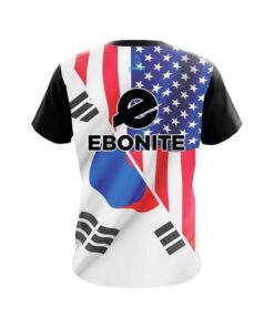 Alternative view of Ebonite USA South Korea Flag CoolWick Bowling Jersey