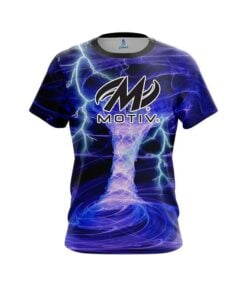 Motiv Electrical Tornado Blue CoolWick Bowling Jersey
