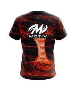 Alternative view of Motiv Electrical Tornado Orange CoolWick Bowling Jersey