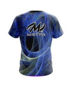Alternative view of Motiv Energy Swirls Blue CoolWick Bowling Jersey