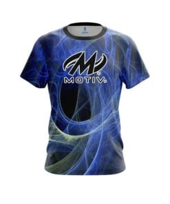 Motiv Energy Swirls Blue CoolWick Bowling Jersey