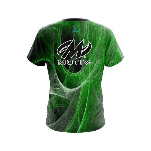 Motiv Energy Swirls Green CoolWick Bowling Jersey - Image 2