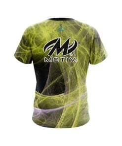 Alternative view of Motiv Energy Swirls Yellow CoolWick Bowling Jersey