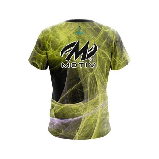 Motiv Energy Swirls Yellow CoolWick Bowling Jersey - Image 2