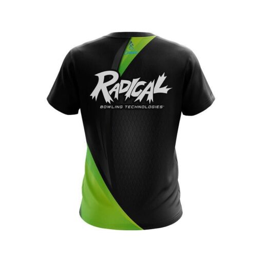 Radical Carbon Green Swirl CoolWick Bowling Jersey - Image 2