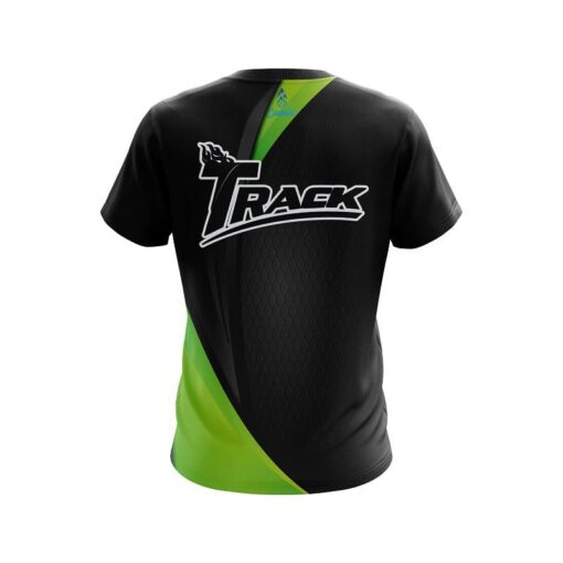 Track Carbon Green Swirl CoolWick Bowling Jersey - Image 2