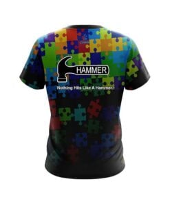 Alternative view of Hammer Autism Awareness Be Kind CoolWick Bowling Jersey