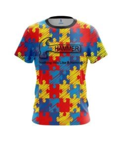 Hammer Autism Awareness CoolWick Bowling Jersey