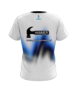 Alternative view of Hammer Blue Print CoolWick Bowling Jersey