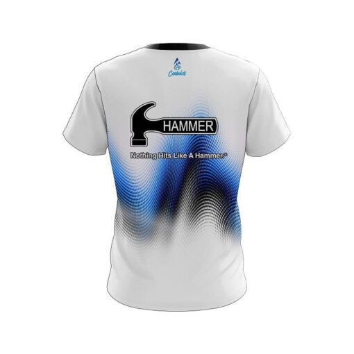 Hammer Blue Print CoolWick Bowling Jersey - Image 2