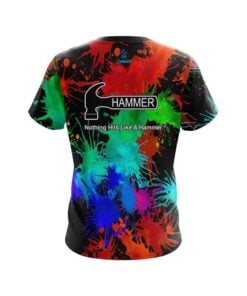 Alternative view of Hammer Paint Splatter CoolWick Bowling Jersey