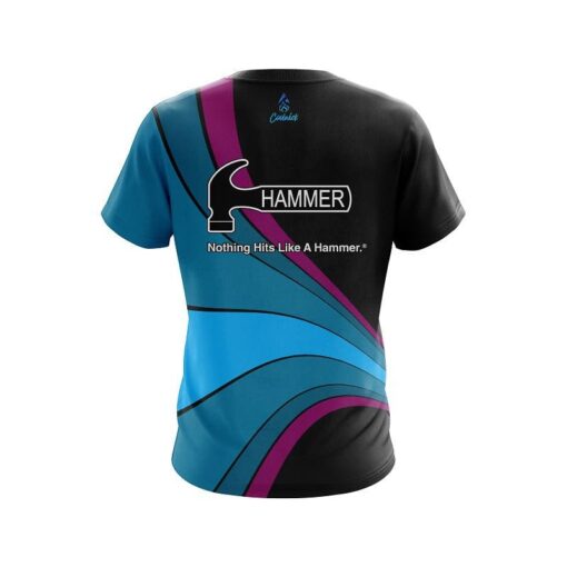 Hammer Retro Swirl CoolWick Bowling Jersey - Image 2