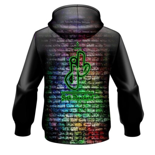 Josh Blanchard Graffiti Tag CoolWick Bowling Hoodie - Image 2