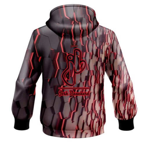 Josh Blanchard Red Hex CoolWick Bowling Hoodie - Image 2