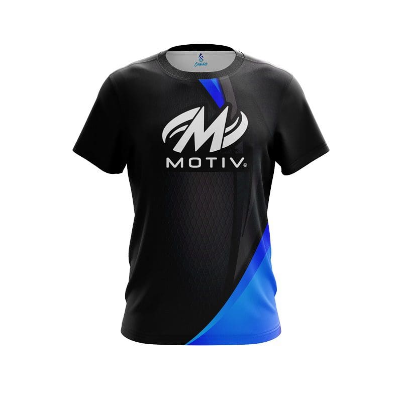Motiv Carbon Blue Swirl CoolWick Bowling Jersey