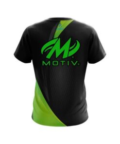 Alternative view of Motiv Carbon Green Swirl CoolWick Bowling Jersey