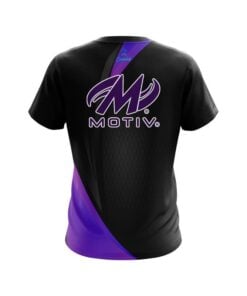 Alternative view of Motiv Carbon Purple Swirl CoolWick Bowling Jersey