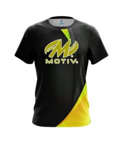 Motiv Carbon Yellow Swirl CoolWick Bowling Jersey