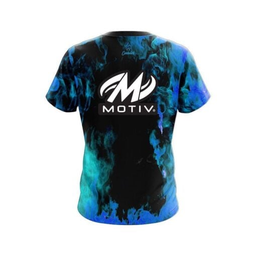 Motiv Blue Flame CoolWick Bowling Jersey - Image 2